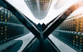 Tall building windows abstract skyline - architecture free wallpaper