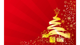 Christmas tree presents red background 6 - a christmas tree free wallpaper