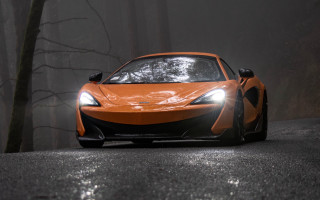 Car road fog trees sinister - fog in the air free wallpaper