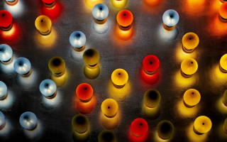 Colored candles table top interactive - interactive free wallpaper