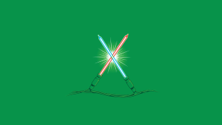 Lightsabers water green background green - war free wallpaper for desktop