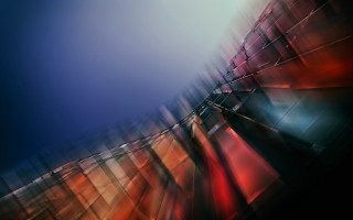 Blurry building abstract sculpture motion 2 - deconstructivism free wallpaper