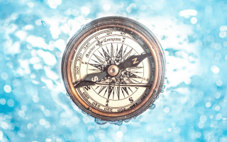 Compass water bubbles clock tower - aldus manutiu free wallpaper