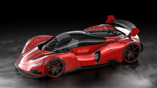 Red sports car digital rendering - cgstudio free wallpaper