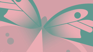Pink green abstract butterflies vector - back side free wallpaper
