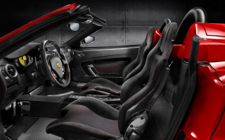 Red sports car black interior - interior free wallpaper