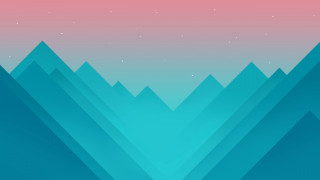 Blue mountain landscape pink sky - ada hill walker free wallpaper