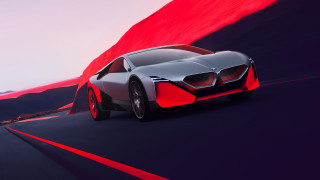 Futuristic car red road red - a red line free wallpaper
