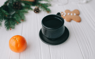 Coffee orange ginger cookie white - a white tablecloth free wallpaper