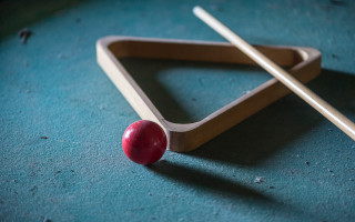 Wooden pegs red ball chopsticks - a blue surface free wallpaper