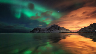 Mountain lake green aurora mystical - mystical free wallpaper for desktop