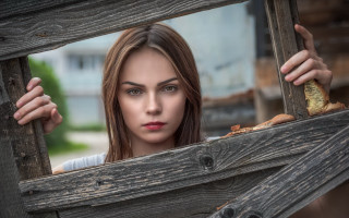 Woman window bread portrait city - daniel lieske free wallpaper for desktop