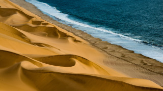 Beach wave sand dunes land - a wave free wallpaper