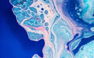 Blue pink liquid bubbles microscopic 2 - liquid free wallpaper