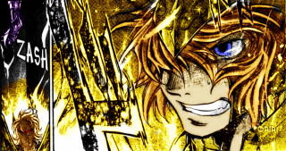 Man blue eyes yellow background - amano free wallpaper