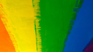 Rainbow painted abstract nature scene - alma thomas free wallpaper