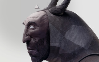 Horned man mask cedric seaut - realistic character concept free wallpaper
