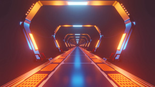 Tunnel bright light retrofuturism sunset - retrofuturism free wallpaper