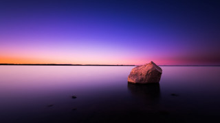 Rock lake sunset purple blue - the middle of a lake free wallpaper for desktop