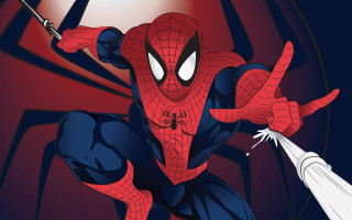 Spiderman sword pointing comic digital - his free wallpaper for desktop