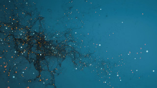 Blue sky white dots aurora - small white dot free wallpaper