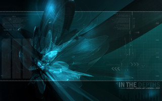 Blue flower black background blue - environment free wallpaper