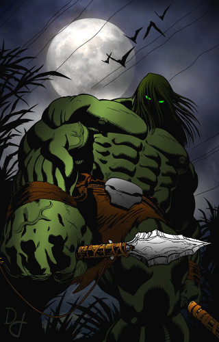 Hulk knife fullmoon birds flying - benjamin marra free wallpaper for mobile
