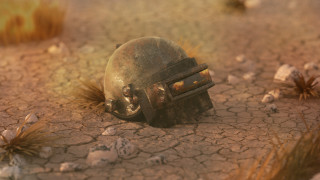 Helmet desert ground rocks grass - dead free wallpaper