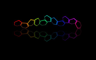 Rainbow hexagon reflection chromatic aberration - chromatic free wallpaper