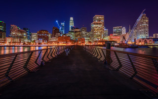 Tokyo cityscape night bridge river - a bridge and a river free wallpaper