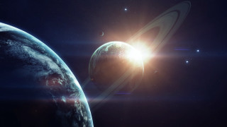 Planet sun star foreground distant - a planet free wallpaper
