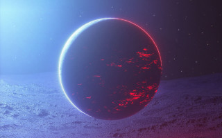Red blue planet space stars - redshift free wallpaper for desktop