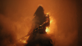 Giant creature smoke flames dusk - elden ring free wallpaper