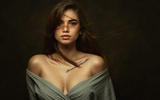 Woman tattoo portrait renaissance photorealistic - renaissance free wallpaper