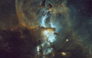 Large star cluster blue green - large star cluster in the sky free wallpaper