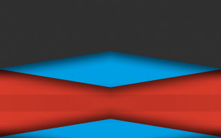 Blue red abstract illusion raytraced - rectangle free wallpaper