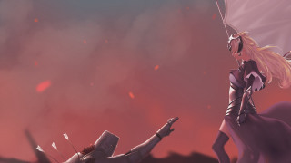 Purple dress kite armor blonde - a kite free wallpaper