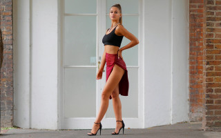 Annabel eyres fashion arabesque bronze - red skirt free wallpaper