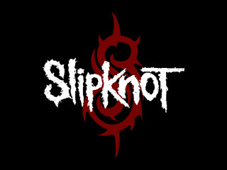 Slipknot black red logo red - metal free wallpaper