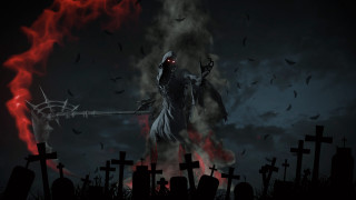 Demonic cemetery sword flame gothic - bloodborne free wallpaper