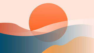 Sun waves sunset generative gradient - smooth gradient free wallpaper
