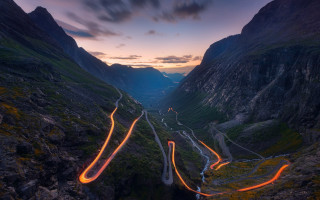 Mountain road sunset lake city - the mountain free wallpaper