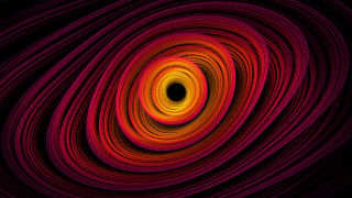 Black hole red yellow swirl - a black center free wallpaper