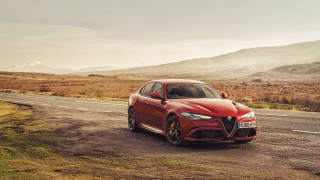 Red alfa coupe country road - renaissance free wallpaper