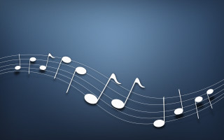Musical note white circles blue - a musical note free wallpaper