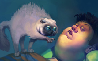 Cat woman back illustration brom - a womans face free wallpaper