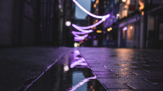 Purple light street cyberpunk neon - a purple light free wallpaper