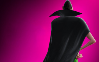 Woman cape pink background green - a green skirt free wallpaper