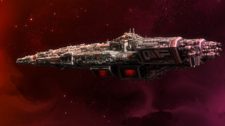 Space ship red background stars - the sky behind free wallpaper