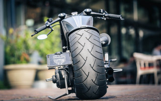 Motorcycle brick road table chairs - anson maddock free wallpaper